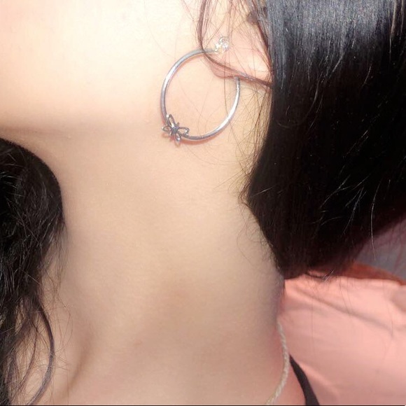 Vintage silver butterfly earrings